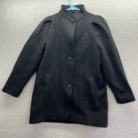 International Scene Jackets & Blazers - International Scene Coat Womens 7/8 Gray Wool Blend Yogoslavia Classic Vintage